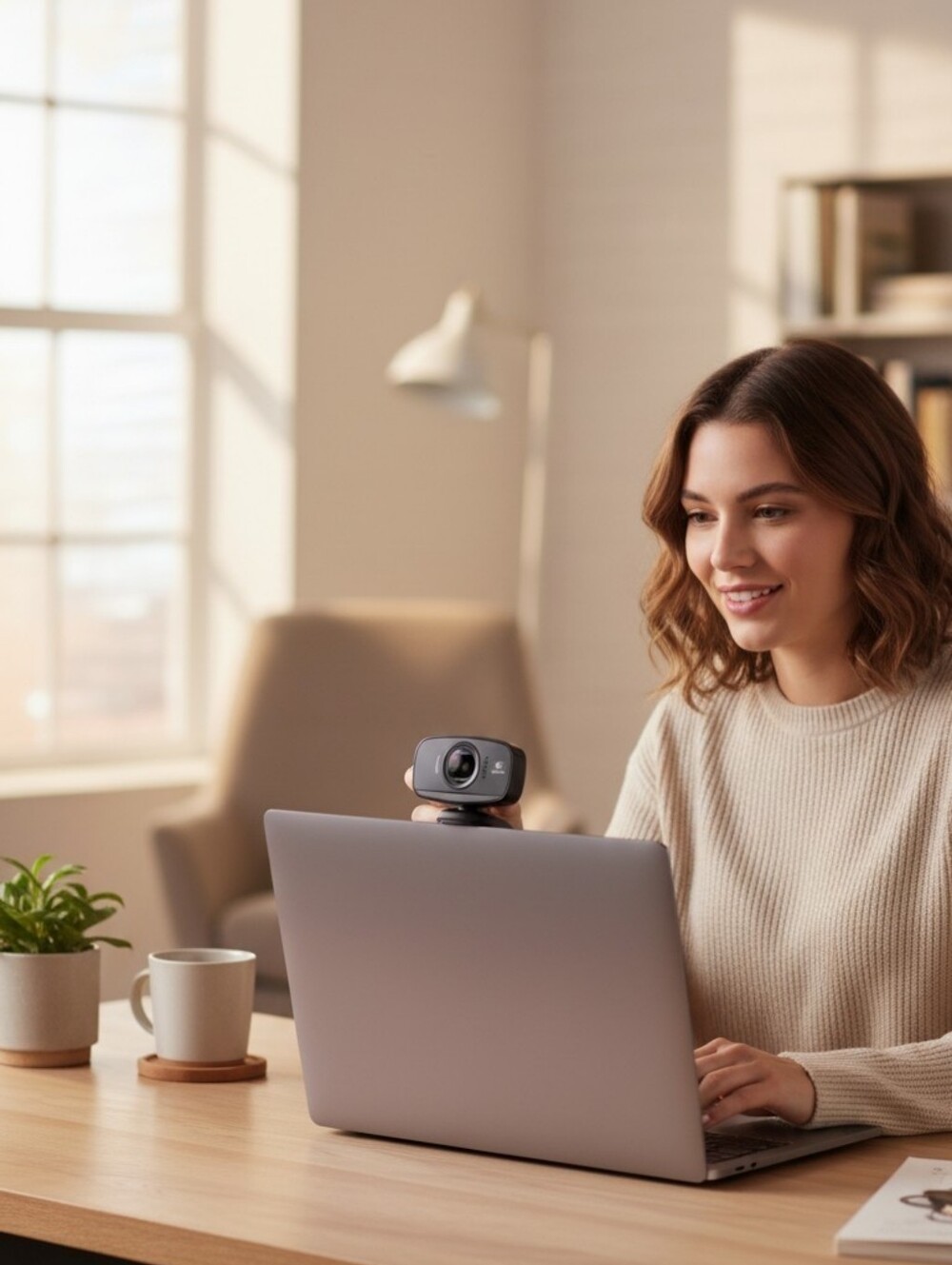 NEW Logitech C525 HD Webcam and Microphone 720p 8mp Swivel USB 2.0